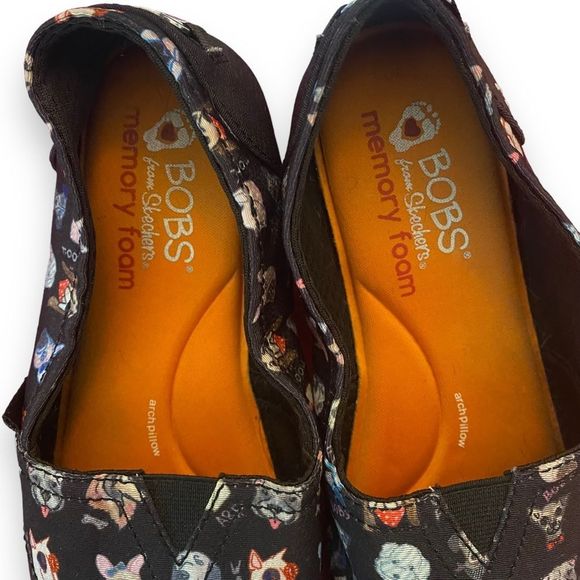 🎈Skechers “Bob’s For Dogs” Nylon Alpargata Memory Foam Loafers Slip On Size 7.5 - Picture 3 of 5